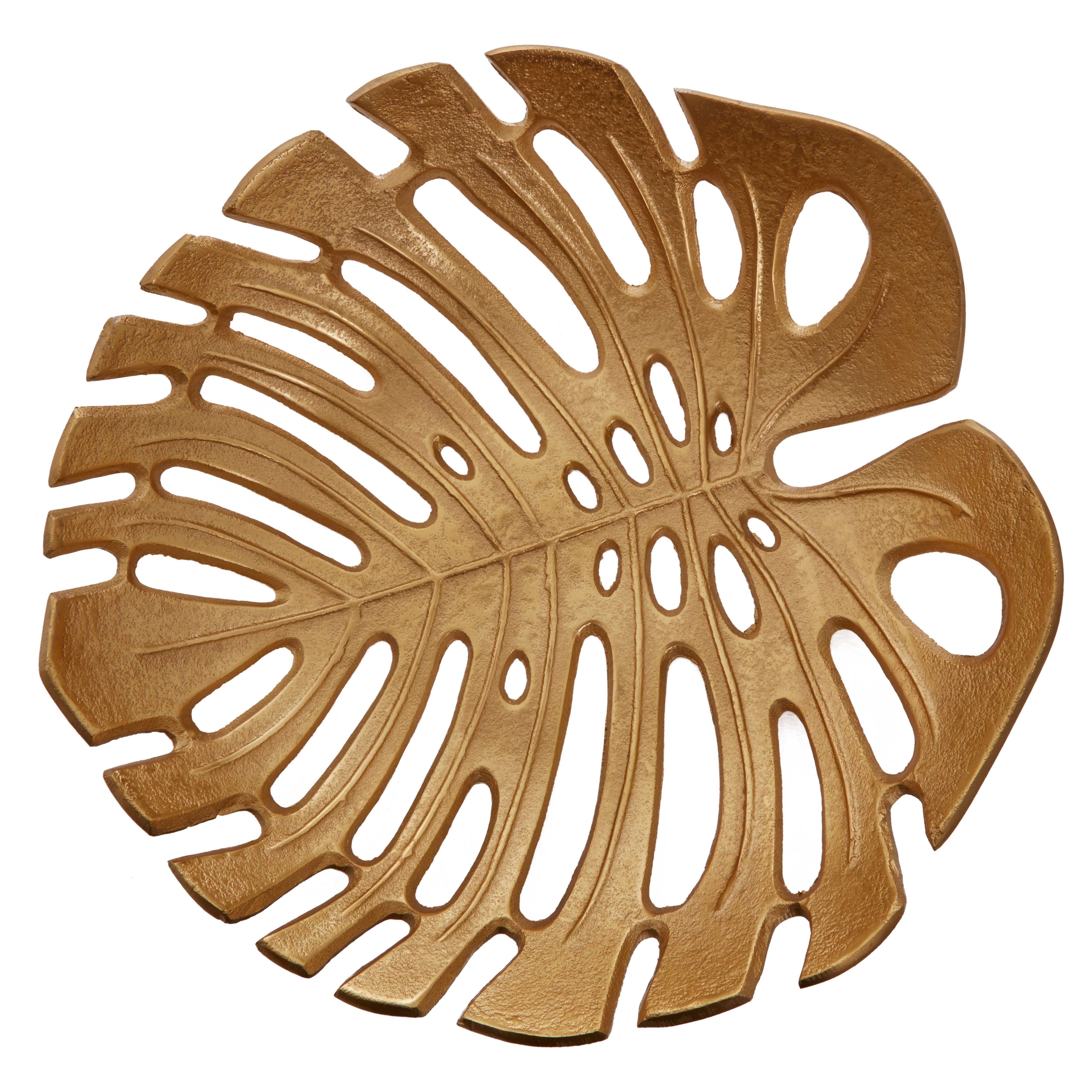 Addison Monstera Gold Leaf Dish | Large